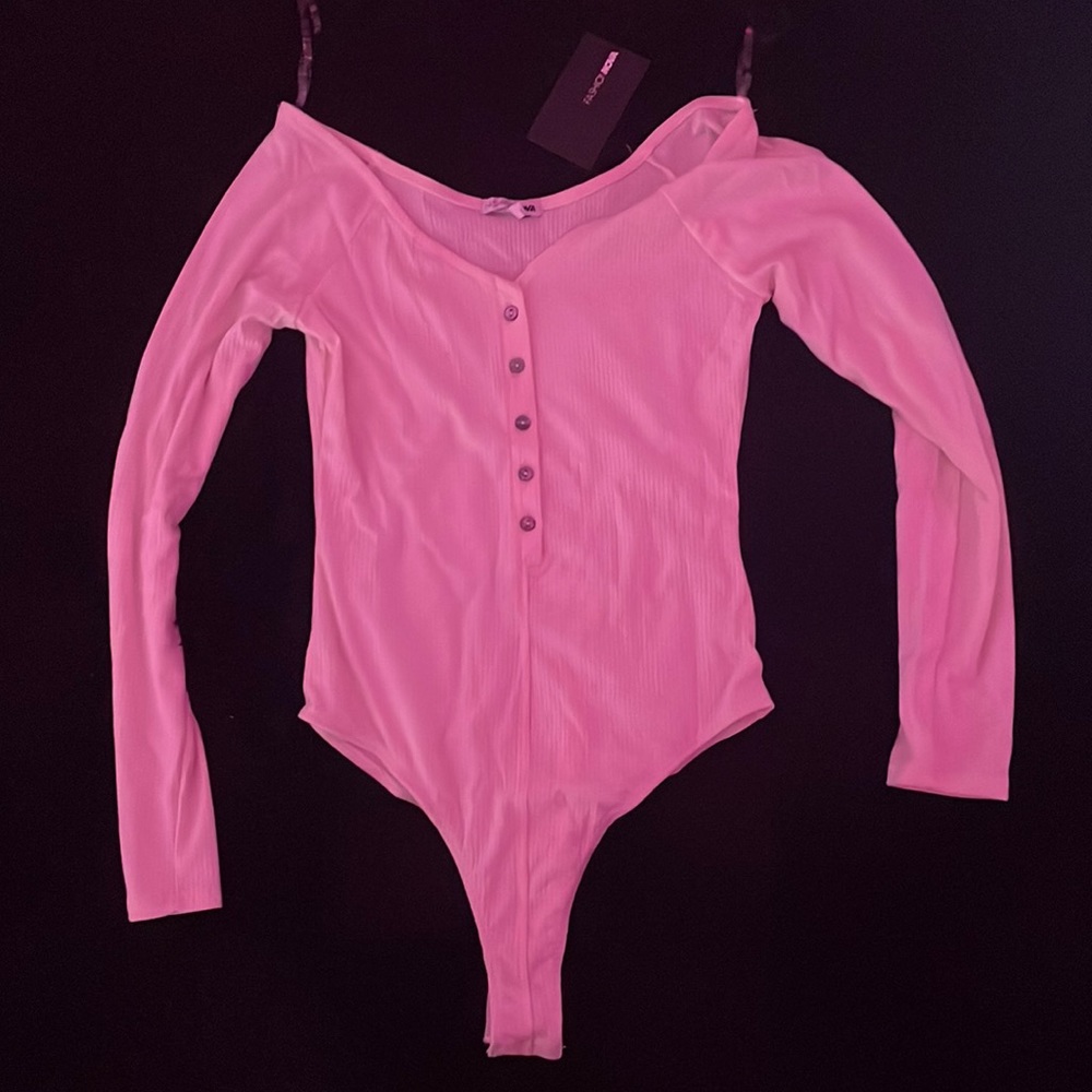 Longsleeve button-up ribbed top
